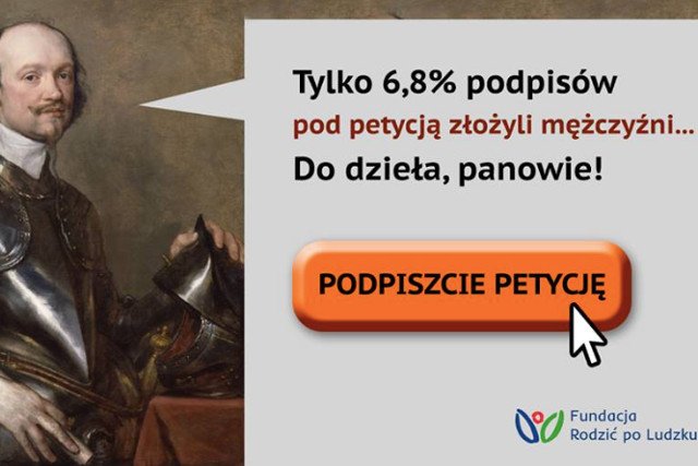 Tylko niespełna 7 proc. taki odsetek stanowią mężczyźni w złożonych podpisach pod petycją.