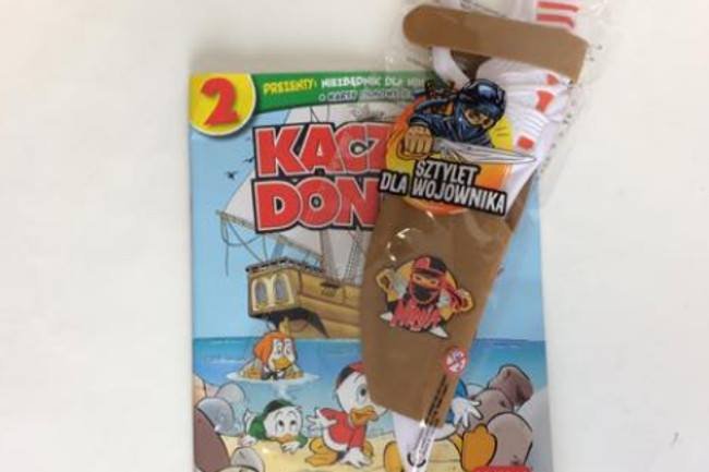Niefortunny dodatek do komiksu z Kaczorem Donaldem