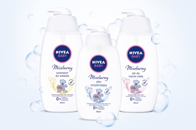 Micelarna linia NIVEA Baby to bezpieczna pielęgnacja skóry maluszka bez podrażnień!