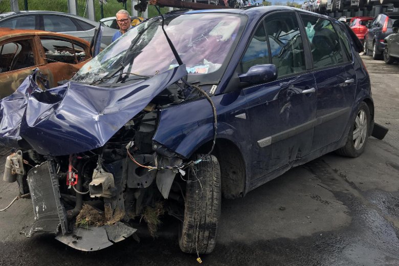 Tak wyglądało auto po wypadku