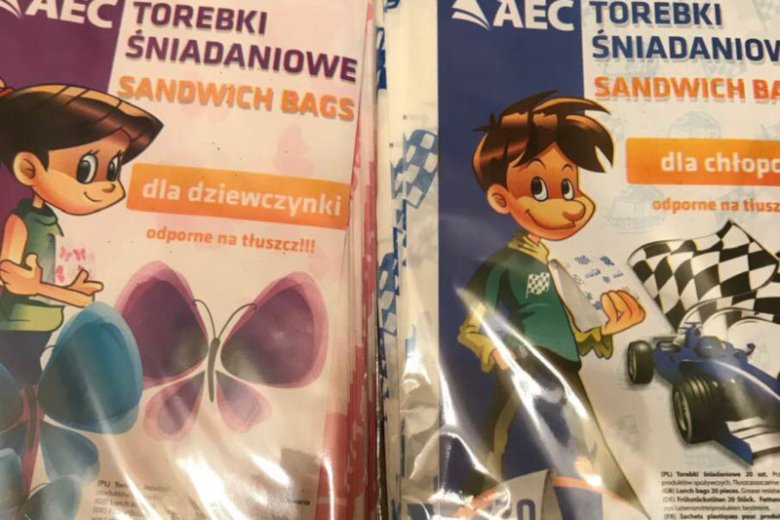 Torebki śniadaniowe z podziałem na płeć