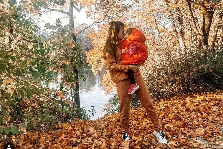 Anna Lewandowska z córką Klarą